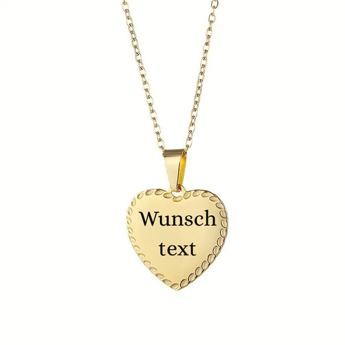 Damen herz halskette edelstahl - herz,
