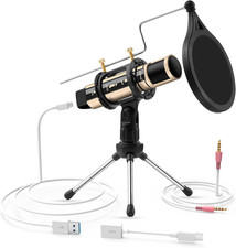 ZealSound USB-Mikrofon-Kondensator-Aufnahme-Set, Plug-and-Play-Mikrofon