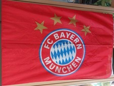 Fahne Flagge Rot Weiß FC Bayern München 4 Sterne ca. 100x150 cm gefaltet