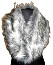 Judith Williams Webpelz Schalkragen, halbrund 110cm, mit Verschluss, NEU!