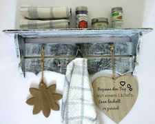 Altes Küchenregal Wandregal Handtuch Gewürze Holz Shabby Chic Landhaus 
