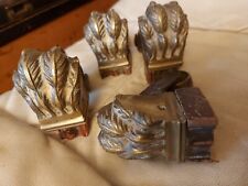 4 x Viktorianische Messing Löwenpfoten Möbel Rollen drehbar