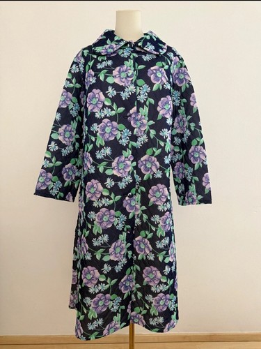 Vintage floral mantelkleid - floral,