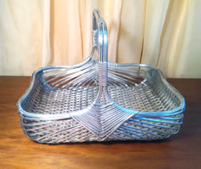 Jugendstil Brot- Korb Obst- Körbchen versilbert Frankreich um 1900 antik