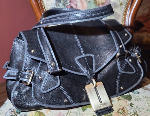Hugo boss echtes leder - leder, tasche