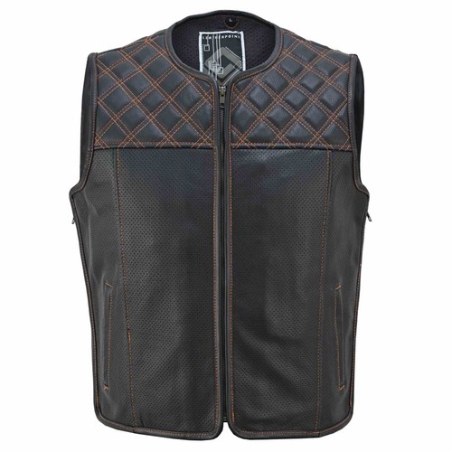 Herren lederweste bikerweste - lederweste,