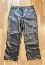 ❤️PageOne Damen Moderne Lederoptik Hose Schwarz Gr.42 Neu!