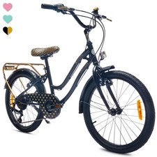 20 Zoll Kinderfahrrad 6-Gang Kinder fahrrad Rad Mädchen Shimano Heart Bike gold