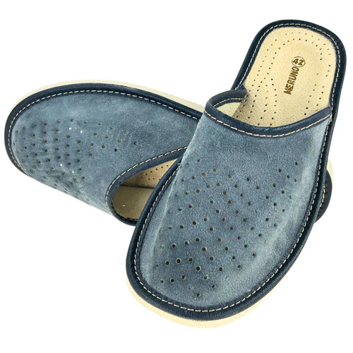Herren leder pantoffeln - herren,