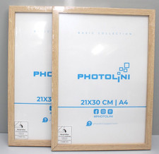 2x PHOTOLINI Holzrahmen Eiche