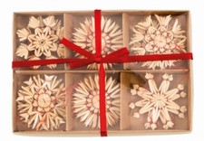 12 festliche Strohsterne Weihnachtsbaum Christbaumschmuck Weihnachten - 5856