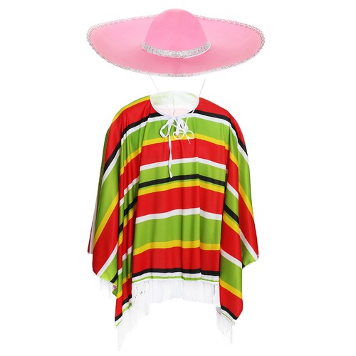 Rosa sombrero poncho - rosa, &