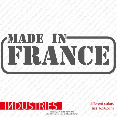 Made france 16x6 aufkleber - made,