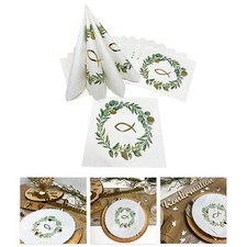 20 Fisch Servietten Kranz Kommunion Taufe Konfirmation Deko Taufdeko Tischdeko