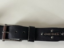 herren gürtel echt leder 95 cm Diesel Schwarz Kernig