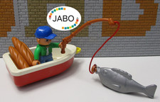 ( D 14 / 5  ) LEGO Duplo Angler mit Boot und Fisch