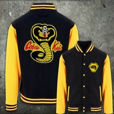 Cobra Kai Bestickt Baseball Jacke Adler Fang Karate Kid Miyagi Do 80s