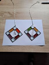 Glasmobile 2er Set bunt,  9x9 cm