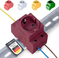 Steckdose "DROT" Schuko Verteiler für Schaltschrank Zählerschrank auf Hutschiene