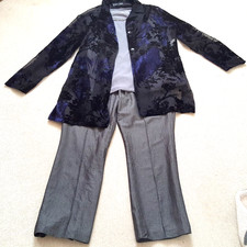 Betty Barclay,Blacky Dress,TCM/Blusenblazer, Hose, Shirt, 42 (44) grau, schwarz