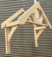 Holzvordach Veranda Bausatz - KOMPLETT MONTIERT - Wandmontage Deluxe Vordach