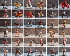 Del Prado Krieger des Mittelalters Zinnfiguren zur Auswahl Ritter Reiter Fußvolk