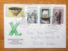 FDC 1987 DDR Kunstausstellung in Dresden