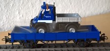 Märklin 00758-17 – 2-achs. Niederbordwagen mit MB Unimog »THW« ovp