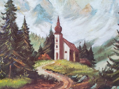 Bild kirche den bergen - den, mit