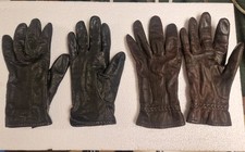 2x Damen Leder Handschuhe Gr.M, braun+schwarz,Echtleder