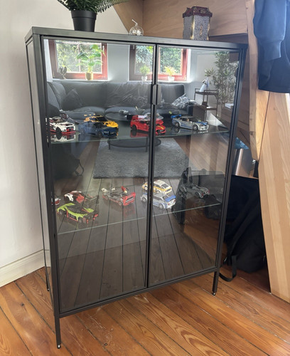 Schwarze stand glasvitrine - stand-glasvitrine, /