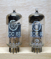 Pair: VALVO ECC83 | same bottom code ✅ 45° O-Getter NOS balanced Tubes ( 12AX7 )