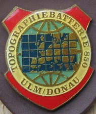 Brustanhänger Verbandsabzeichen Topographiebatterie 850 Ulm BONNER FAHNENFABRIK