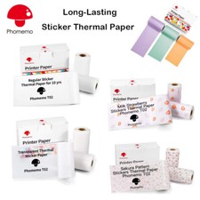 Phomemo Drucker Aufkleber Thermopapier 3 Rollen für T02 M02 M03 Taschendrucker