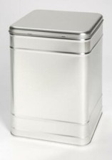 Vorratsdose  Metalldose  Weissblech  Farbe silber  Höhe 24,5 cm  Volumen 6500 ml