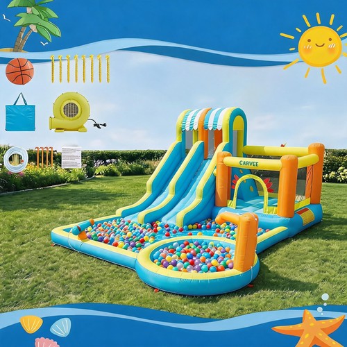 Aufblasbarer wasserpark mit - wasserpark,