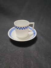 NYMPHENBURG antik Porzellan Tasse mit Untertasse Mokka Mocca Niemeyer