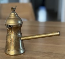 Arabische Kaffeekanne Kaffee/ Teekanne, Messing Direkt Aus Jerusalem, Ca. 19 cm