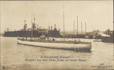 Ak Deutsches U Boot, SMS Bremen, U Frachtschiff, Ausfahrt aus... - 10566108