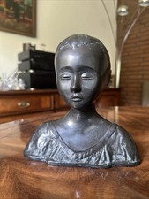 Vintage Büste Mädchenkopf – – Gips / Kunststein Figur – Dekoration“ Büste