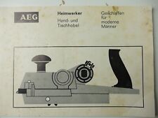 AEG Heimwerker Hand und Tischhobel Betriebsanleitung  FT-72