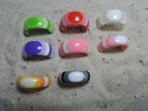 Acryl ringe regenbogen - acryl,