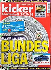 Kicker Sportmagazin Sonderheft - Bundesliga 2015/2016  - ohne  Stecktabelle