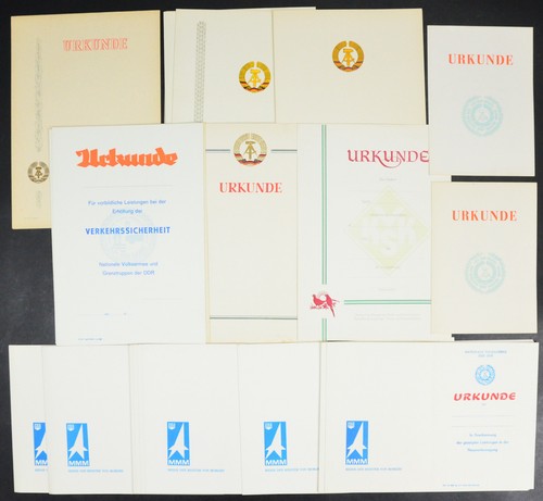 Ddr konvolut urkunde - ddr,