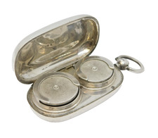 Viktorianischer Sterlingsilber Double Sovereign Münzhalter Anhänger Antik 1893 London