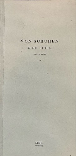 Von schuhen eine fibel - von, für