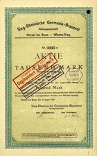 SIEG GERMANIA Brauerei 1922