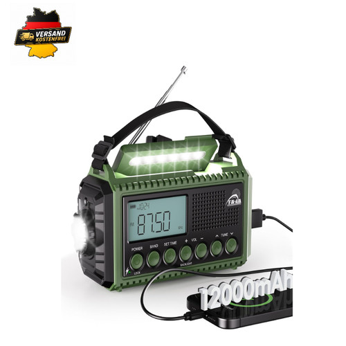 Kurbelradio mit powerbank - mit,