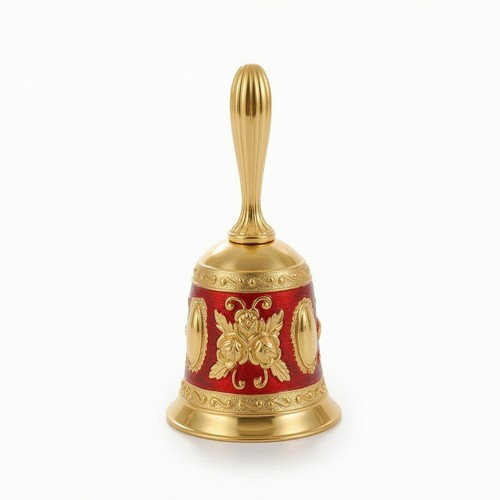 Handglocke mit blumendekor - mit,