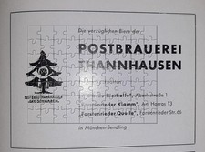 Werbeanzeige von 1955 Postbrauerei Thannhausen Brauerei Bier